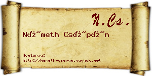 Németh Csépán névjegykártya